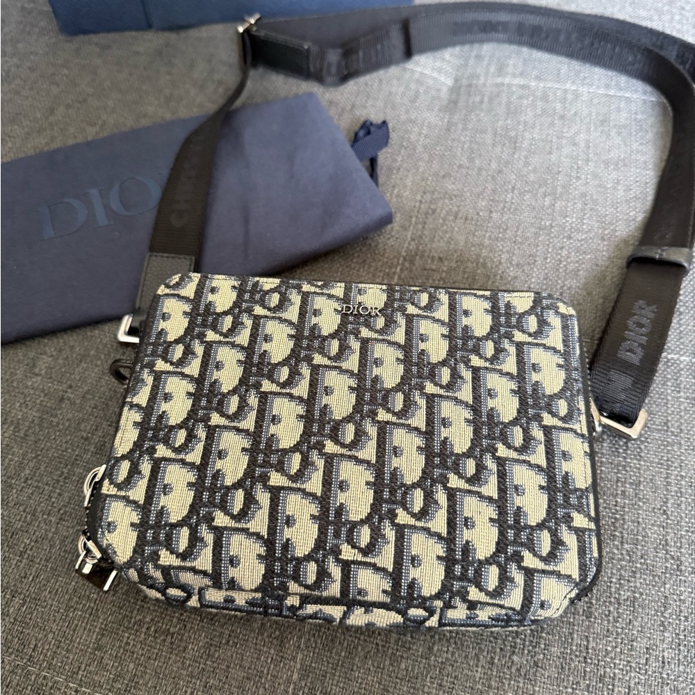 Dior Oblique Jacquard Crossbody Pouch